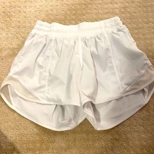 White LuLulemon shorts